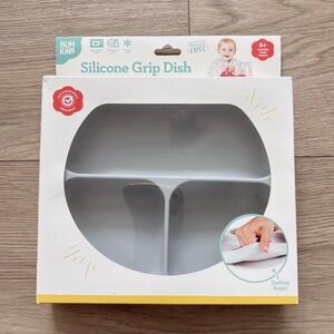 BUMKINS Silicone Grip Dish - Gray
